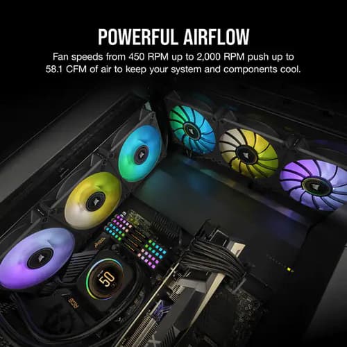 Corsair iCUE ML120 RGB Elite 120mm Cabinet Fan (Single Pack)